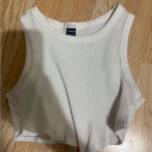 SHEIN White Ribbed Cropped Tank